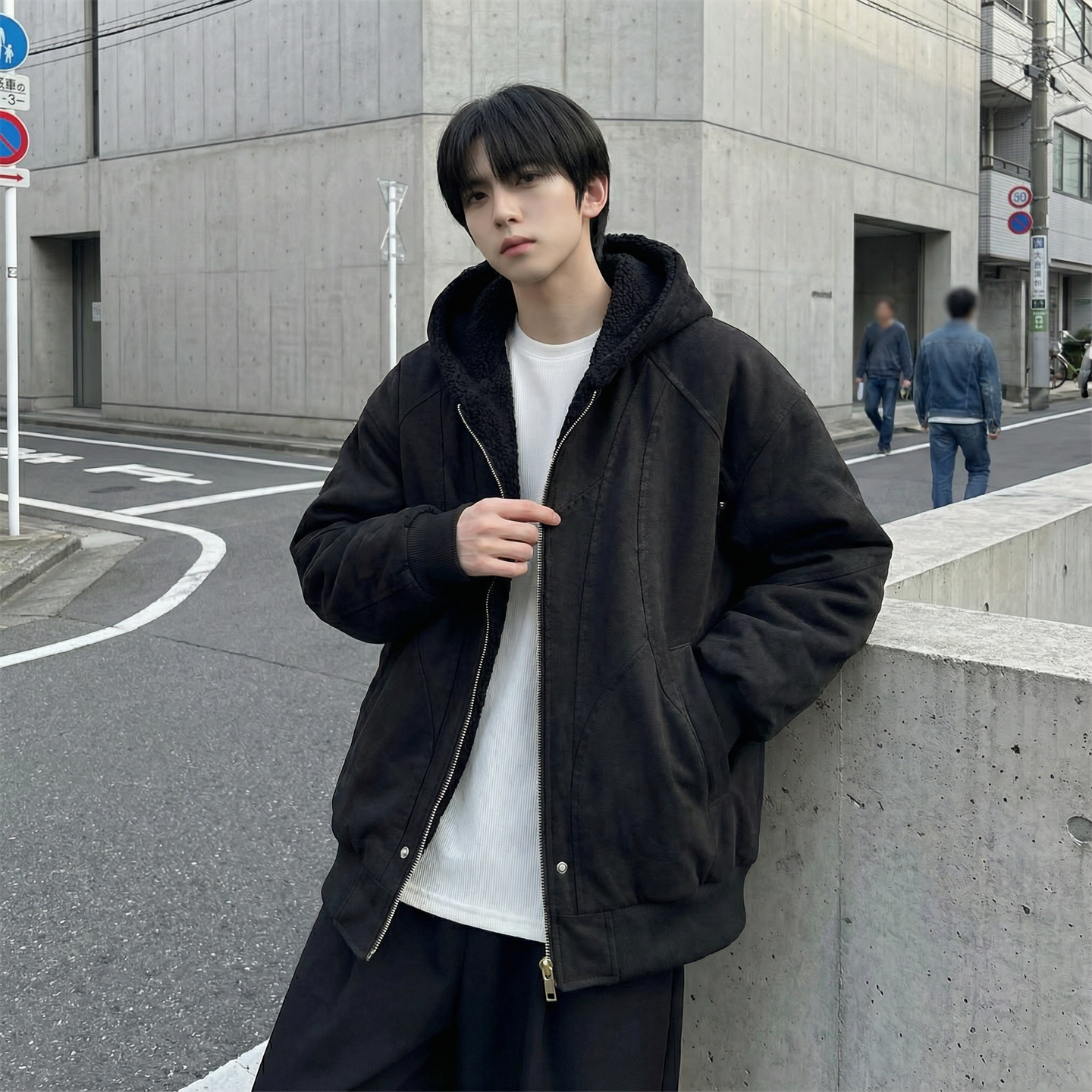 现货加绒加厚外套男潮重磅帆布水洗棉服夹克Y307-P138，男装夹克，星座1017