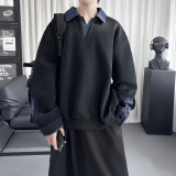 现货翻领高级感衬衫领上衣长袖卫衣男装潮WE212-P68，男装衬衫，星座1017