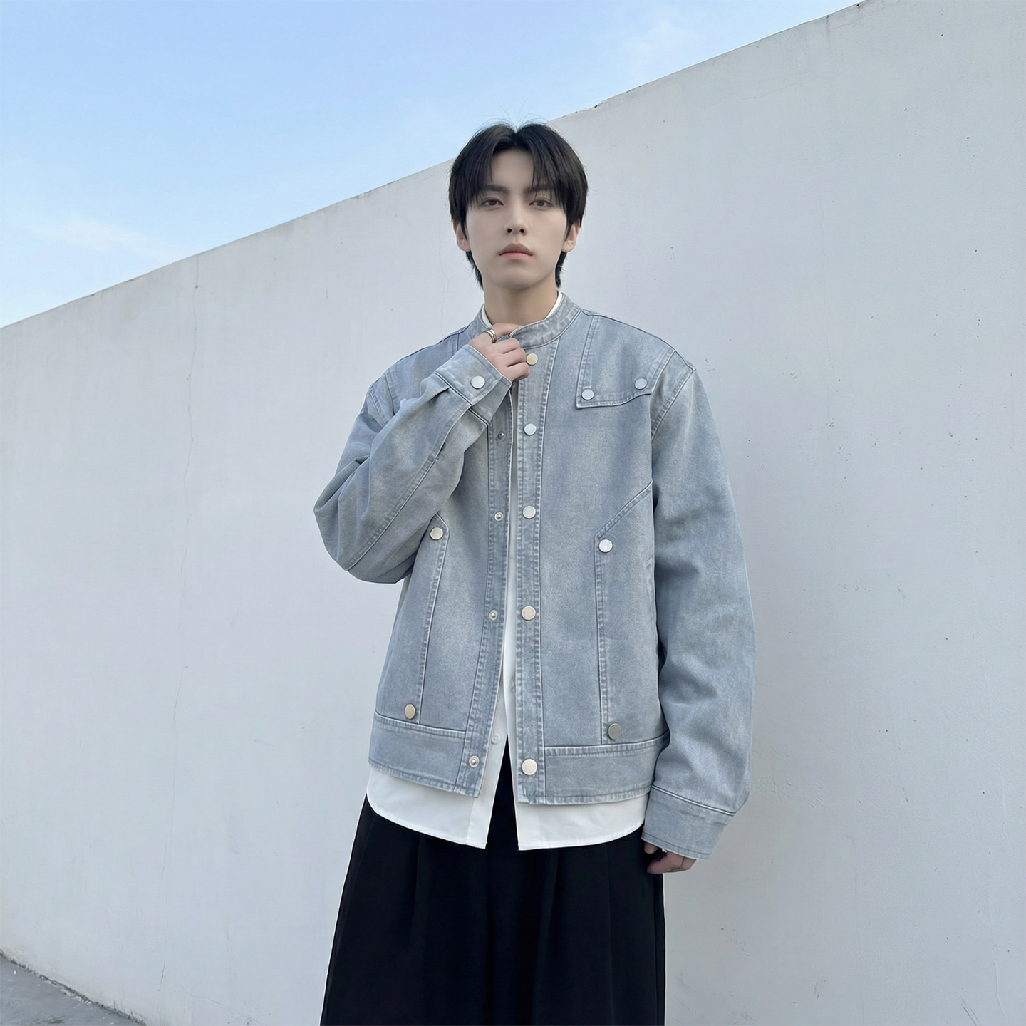 现货2026飞行夹克外套春秋薄款痞帅街头潮牌立领上衣DK568-P118，男装夹克，星座1017