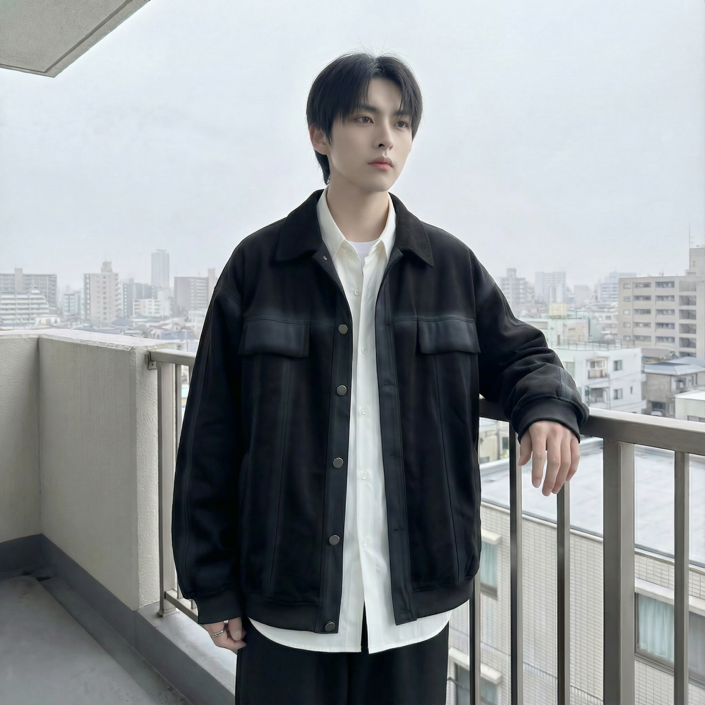 现货2026春季工装休闲夹克高级感牛仔外套JK11-P100,男装工装外套,星座1017