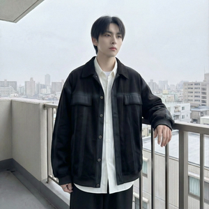 现货 2026春季工装休闲夹克高级感牛仔外套 JK11-P100图片
