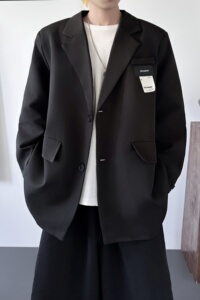 现货西装外套男ins痞帅高级感男装宽松小众西服  FY342-P98图片