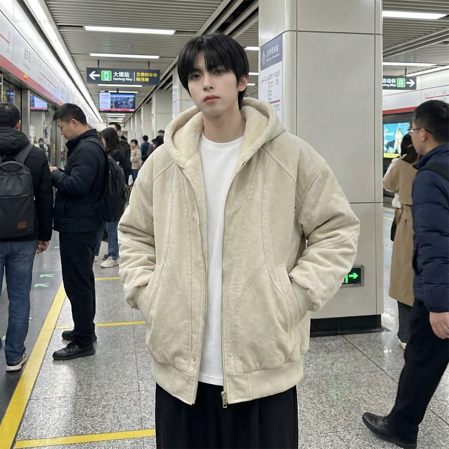 现货加绒加厚外套男潮重磅帆布水洗棉服夹克Y307-P138,男装夹克,星座1017