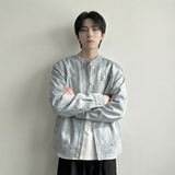 现货2026飞行夹克外套春秋薄款痞帅街头潮牌立领上衣DK568-P118，男装夹克，星座1017