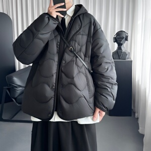 假两件连帽棉服男冬季潮牌轻薄外套 M3522-P148图片