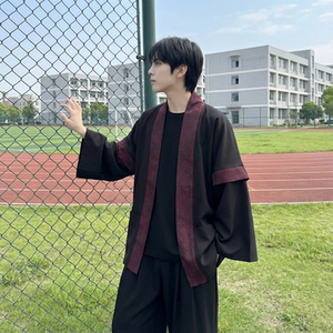 现货 春秋风蟒纹印花拼接男士道袍汉服 D3206-P78，男装民族服装，星座1017