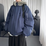 冬季新款韩版宽松加厚保暖派克服工装外套M7506-P148，男装棉衣，星座1017