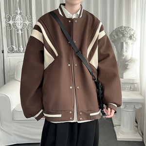 现货 春季撞色美式复古夹克情侣棒球服流行外套 Y0023-P88 控118图片
