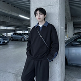 现货春季新款翻领高级感衬衫领上衣长袖卫衣男装潮WY212-P68，男装衬衫，星座1017