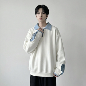 现货 春季新款翻领高级感衬衫领上衣长袖卫衣男装潮 WY212-P68，男装衬衫，星座1017