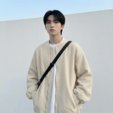 现货2026日系痞帅华夫格宽松休闲棒球立领夹克衫外套NK828-P89，男装夹克，星座1017