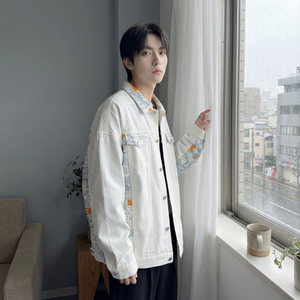 现货 2026春季痞帅拼接设计感翻领夹克高级感潮流外套 J24-P75，男装夹克，星座1017