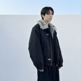 现货毛领复古（仿貂毛领）秋冬季座山雕夹克棉服外套男Q664-P148，男装夹克，星座1017