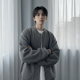 现货2026日系痞帅华夫格宽松休闲棒球立领夹克衫外套NK828-P89，男装夹克，星座1017