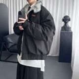 美式复古毛领座山雕立领棉服男冬季加厚工装保暖外套M2232-P138，男装棉衣，星座1017