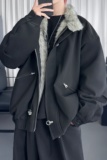 毛领复古（仿貂毛领）秋冬季座山雕夹克棉服外套男Q6064-P148，男装夹克，星座1017
