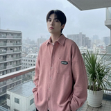 现货华夫格衬衫长袖潮流港风痞帅休闲衬衣CS39-P58，男装衬衫，星座1017