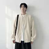 现货2026日系痞帅华夫格宽松休闲棒球立领夹克衫外套NK828-P89，男装夹克，星座1017