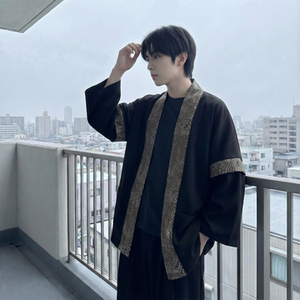 现货 春秋风蟒纹印花拼接男士道袍汉服 D3206-P78，男装民族服装，星座1017