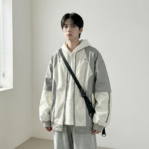 现货休闲百搭撞色拼接棒球服美式复古夹克 JK830-P80图片