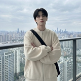 现货2026日系痞帅华夫格宽松休闲棒球立领夹克衫外套NK828-P89，男装夹克，星座1017