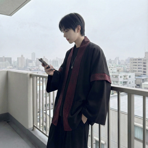 现货 春秋风蟒纹印花拼接男士道袍汉服 D3206-P78，男装民族服装，星座1017