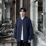 现货2026日系痞帅华夫格宽松休闲棒球立领夹克衫外套NK828-P89，男装夹克，星座1017