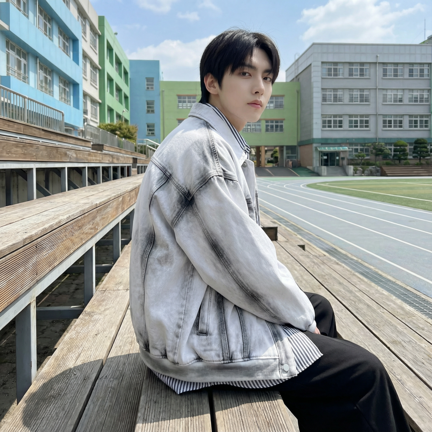 现货2026春季工装休闲夹克高级感牛仔外套JK11-P100，男装工装外套，星座1017