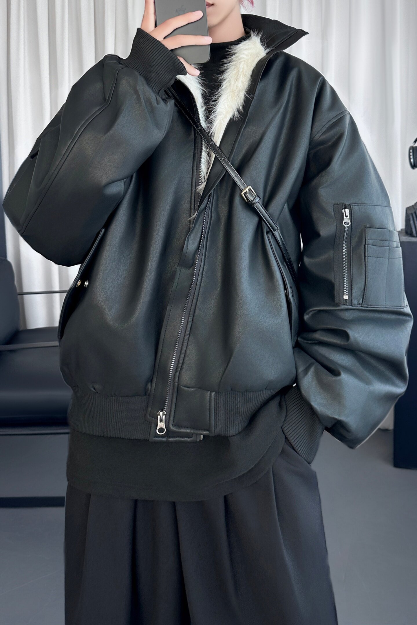 飞行员皮夹克座山雕冬季美式复古短款棉衣外套男棉服M3581-P148,男装夹克,星座1017