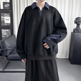 现货翻领高级感衬衫领上衣长袖卫衣男装潮WE212-P68，男装衬衫，星座1017