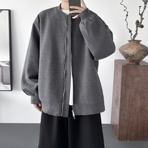 日系痞帅华夫格宽松休闲棒球立领夹克衫外套 NG828-P89，男装夹克，星座1017