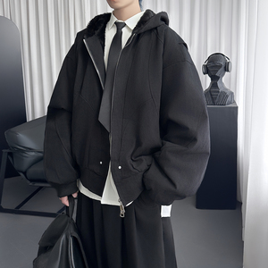 加绒加厚外套男潮重磅帆布水洗棉服夹克  Y307-P138图片