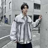 现货2026春季工装休闲夹克高级感牛仔外套JK11-P100，男装工装外套，星座1017