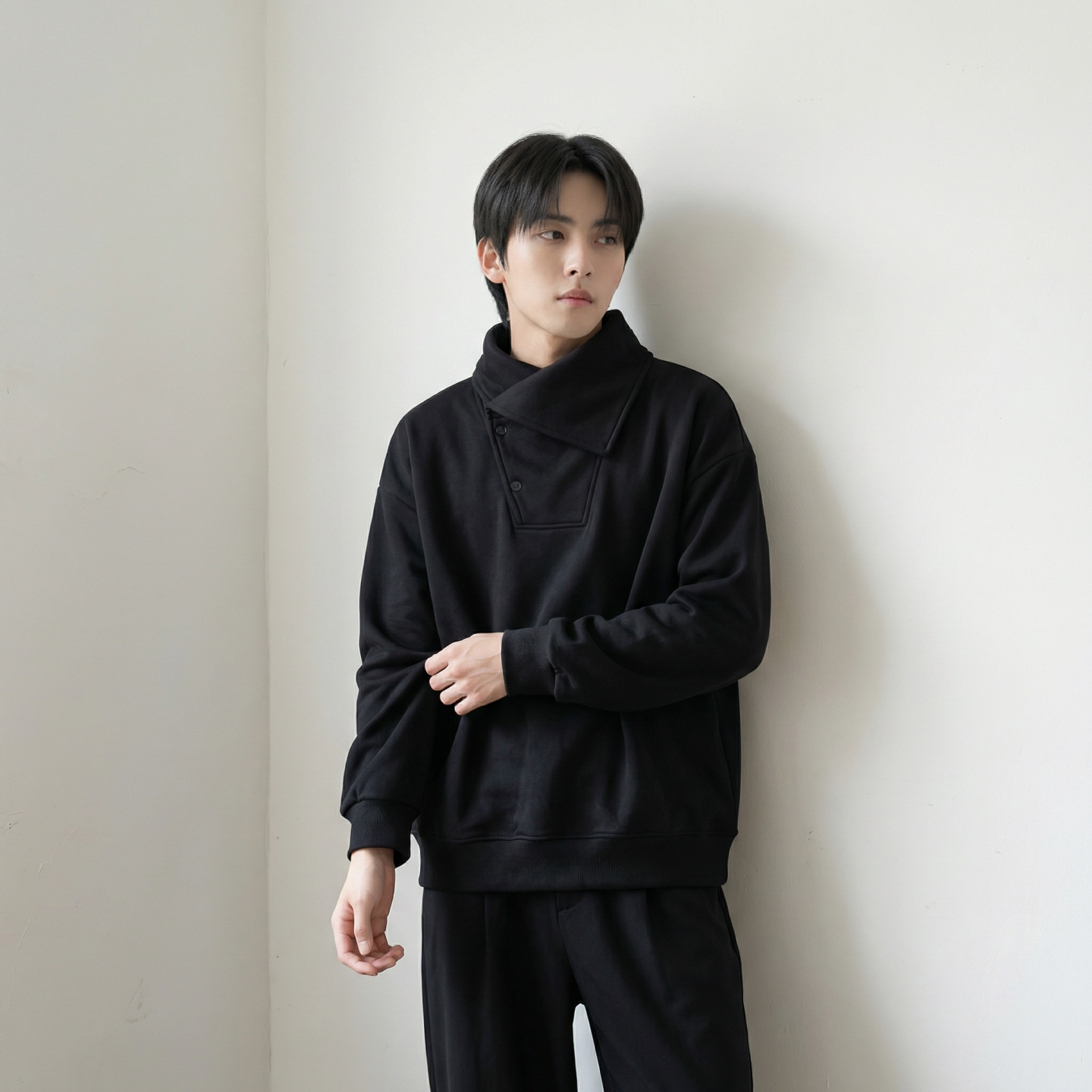 新款现货2026年新款现货堆堆领宽松长袖卫衣CR122-P68,男装卫衣,星座1017