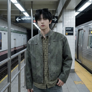 现货 2026飞行夹克外套春秋薄款痞帅街头潮牌立领上衣 DK568-P118，男装夹克，星座1017