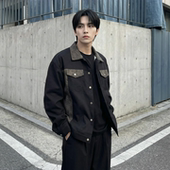 现货 P75 J46 2026春季 痞帅拼接设计感翻领夹克高级感潮流外套