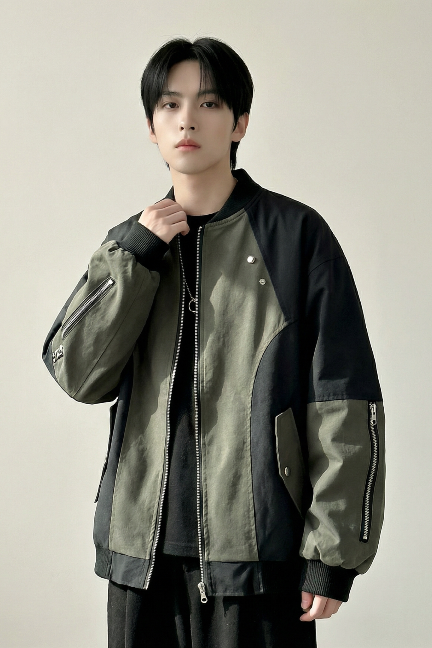 现货休闲百搭撞色拼接棒球服美式复古夹克JK830-P80,男装夹克,星座1017