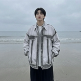 现货2026春季工装休闲夹克高级感牛仔外套JK11-P100，男装工装外套，星座1017