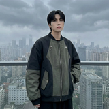 现货休闲百搭撞色拼接棒球服美式复古夹克JK830-P80，男装夹克，星座1017