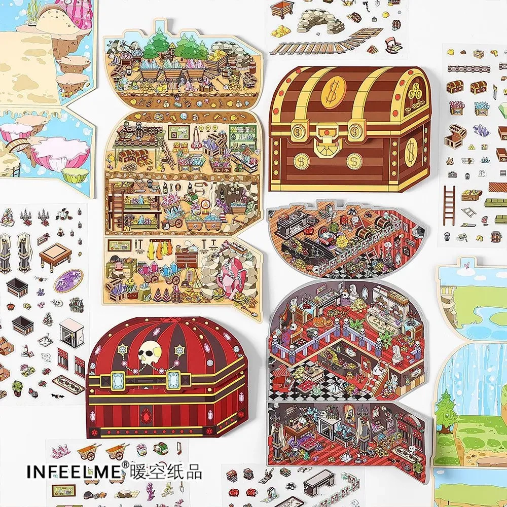 Infeel.Me今日营业中第十一弹系列大尺寸哑膜造景贴纸diy场景装饰