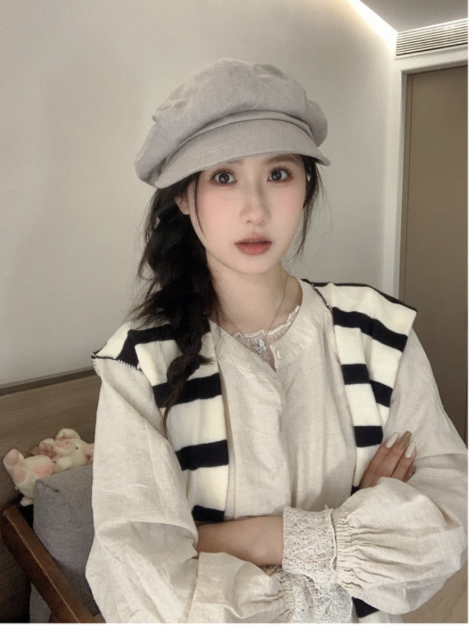 出游贝雷帽女复古英伦春夏秋