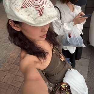 【高版本牛仔前进帽】设计小众个性复古水洗做旧日系贝雷帽子男女