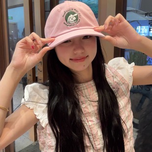 兔八哥帽子女甜美可爱兔子刺绣棒球帽街头韩版情侣百搭软顶鸭舌帽