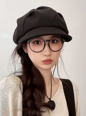 百搭云朵八角帽画家贝雷帽