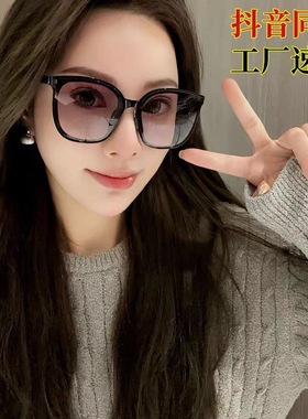 亿囍服配折叠墨镜大框偏光防紫外线太阳镜平光2025开车网红防晒镜
