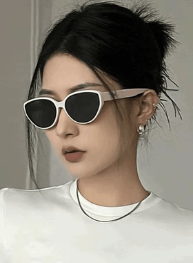 美式复古猫眼墨镜女款2025新款高级感窄框眼镜方圆脸太阳镜女98TZ