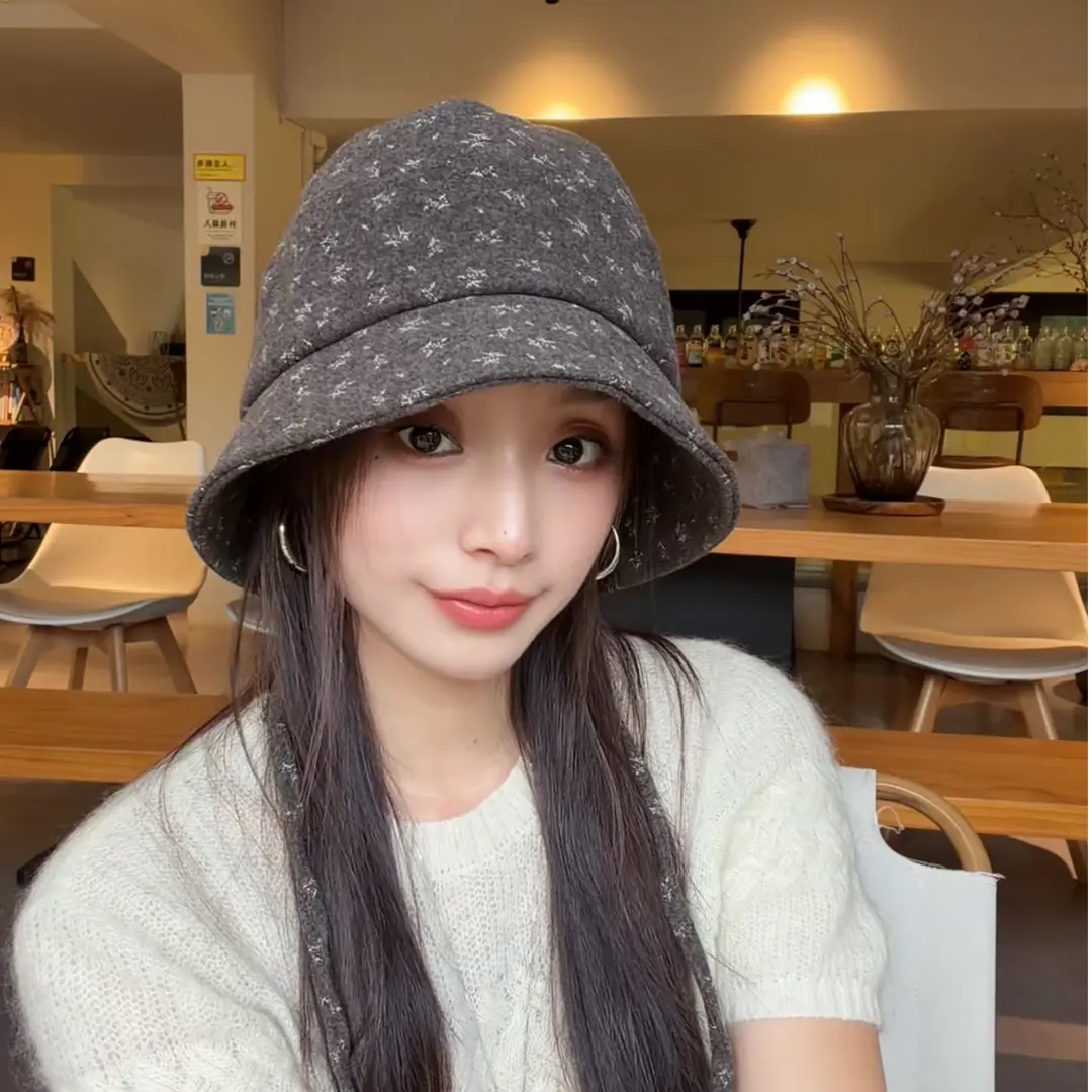 【大帽檐碎花素颜帽】早秋新款女百搭显脸小渔夫帽文艺遮阳盆帽