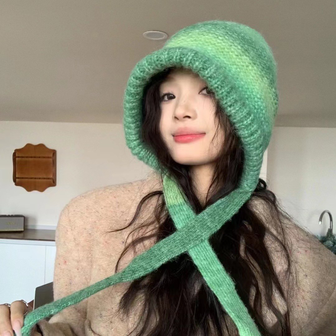 包包帽~女一款两用赫本风秋冬