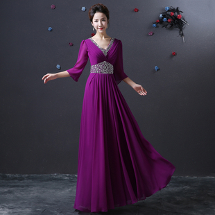 歌手演唱高档演唱服唱歌大码女式大合唱团合唱演出服女中长款诗歌