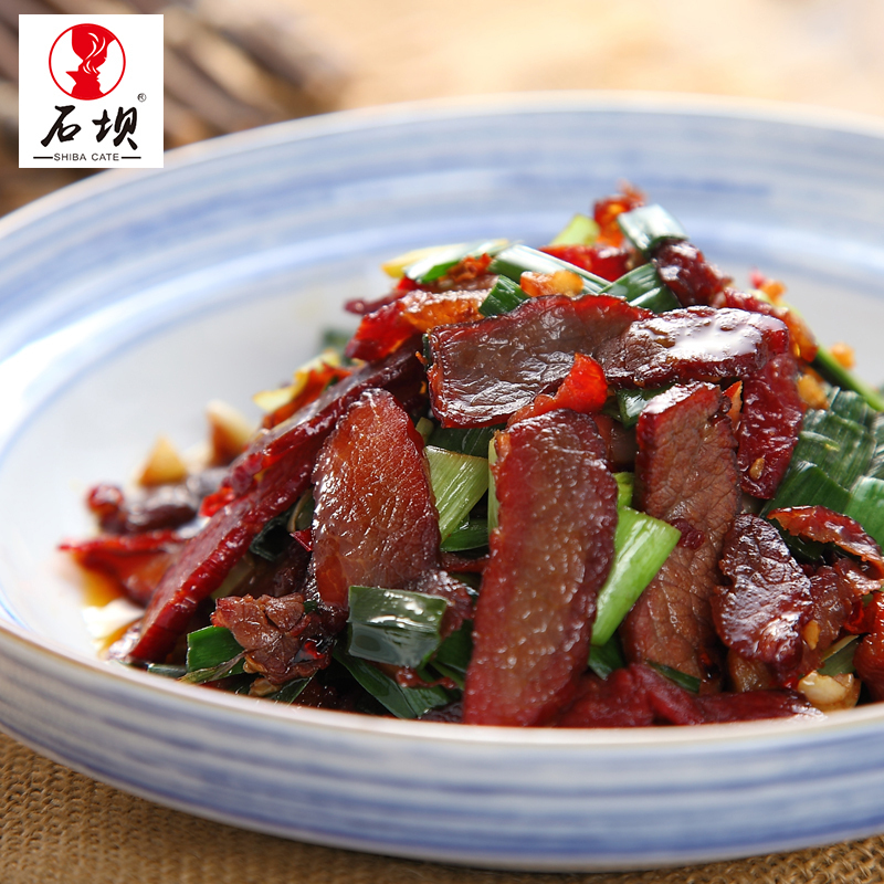 石坝米糠腊牛肉干香辣味湖南特产非烟熏自制农家特色菜湘西黄牛肉